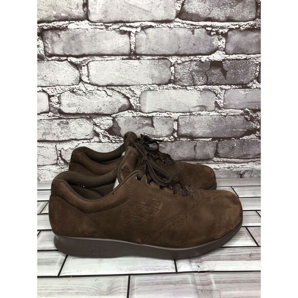 SAS Tripad Free Time Brown Suede Walking Lace Up Shoes Women Sz 7W US/38EU - Picture 1 of 16